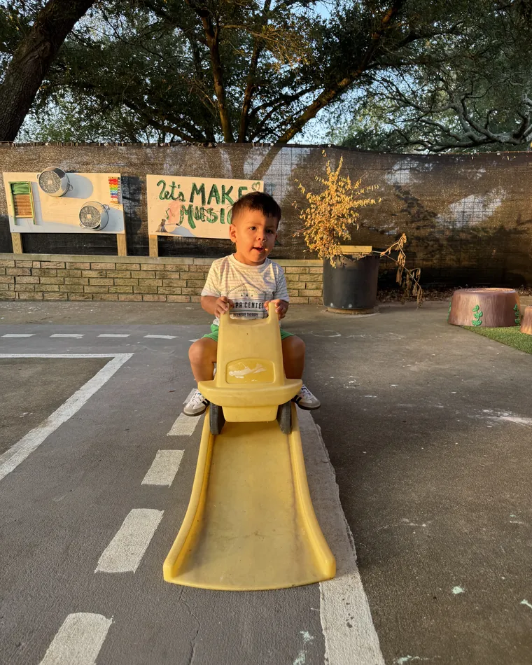 A toddler at Bright Haven