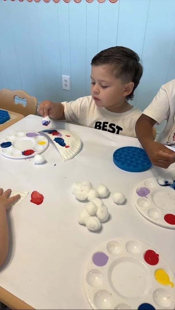 Children learning in the Bright Haven preschool room